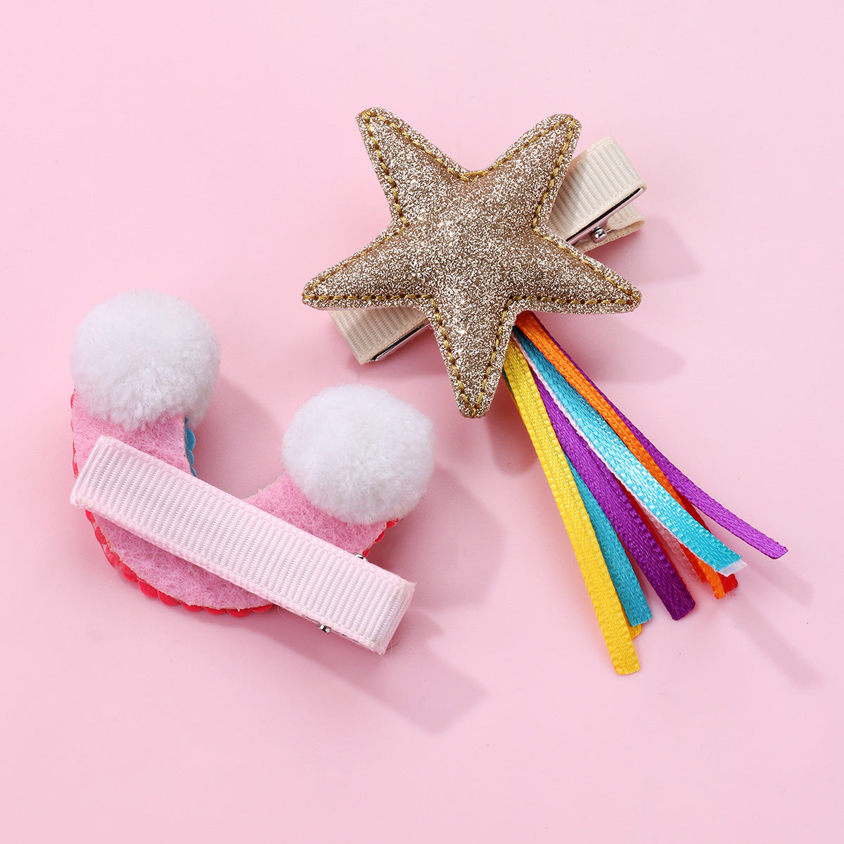 Wholesale Rainbow Five-pointed Star Simple Sweet Popular Hair Accessory